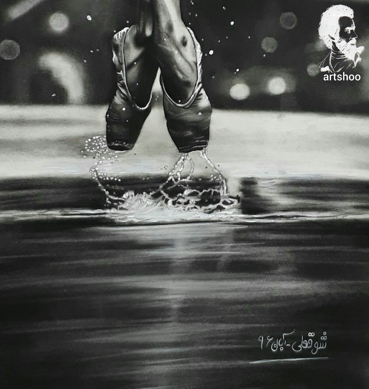 نقاشی سیاه قلم اورژینال